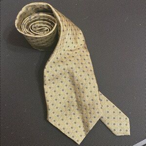 Van Heusen Gold/ yellow & gray Silk Necktie